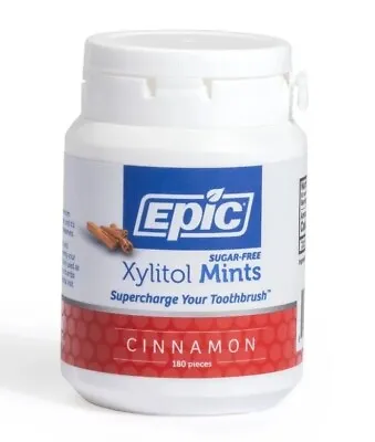 New Epic Xylitol Cinnamon Mints 180 Pieces Sugar-Free Dental Care Mints • $15.95
