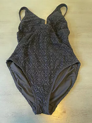 Black Lace LA BLANCA     One Piece Swimsuit Bikini Size 12 • $4.44