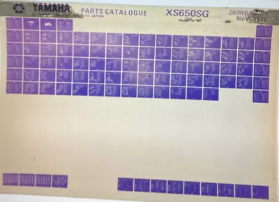 Yamaha Genuine Parts Microfiche 1980 XS650 G • $10
