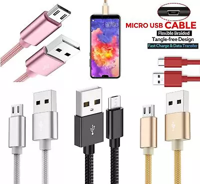 For Samsung S7 S3 S4 S6 S5 Micro USB Phone Charging Lead Fast Charger Cable Wire • £3.45