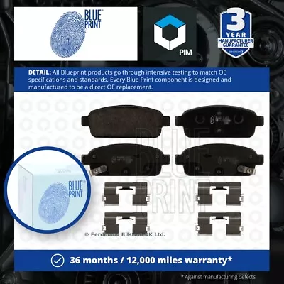 Brake Pads Set Fits VAUXHALL MOKKA J13 Rear 1.4 1.6 1.6D 1.7D 2012 On Blue Print • £16.97