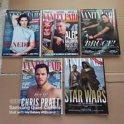 Lot Of 5 VANITY FAIR Magazines: 2016 / 2017 • $17.50