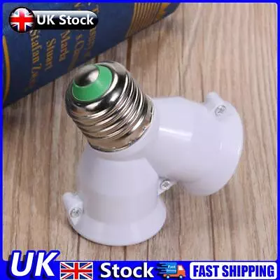2 In 1 E27 Lamp Socket Splitter Adapter Light Bulb Base Stand Holder UK • £4.70