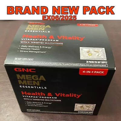 GNC Mega Men Essentials Health & Vitality Vitapak Program Immune Health Support • $15