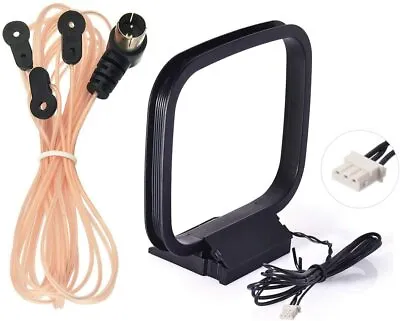 FM Dipole Antenna &AM Loop Aerial 3-Pin For Sony HiFi Series Sharp Stereo System • $9.90