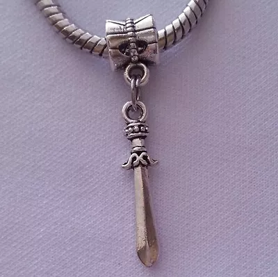 Sword Weapon Pirate Medieval Charm Pendant For European Bracelet / Necklace • $10.98