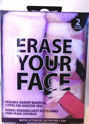 Erase Your Face Reusable Makeup Removing Cloth 2 Pack Lavender • $8.59