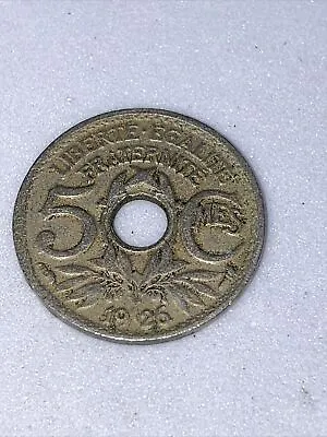 5 Centimes  1926 France Coin Liberte Egalite Fraternite • $1.24