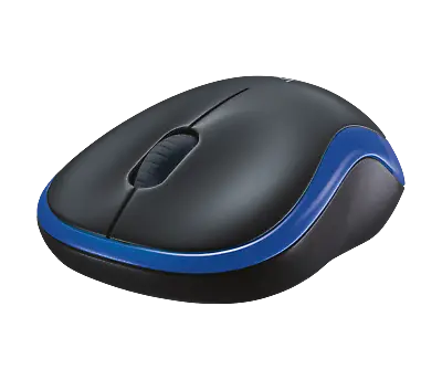 Logitech M185 Wireless Notebook Mouse With USB Nano Receiver Black-Blue • £18.99