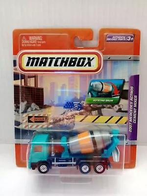 Teal Matchbox Real Working Rigs 2007 Mercedes Actros Cement Mixer NIB • $17.99