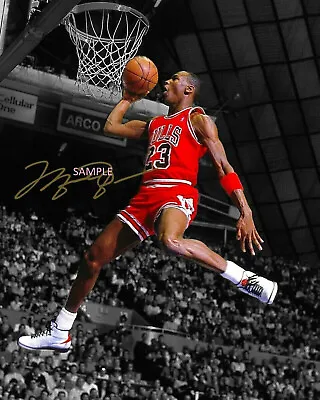 Michael Jordan #2 Signed Autographed 8x10 Reprint Photo Man Cave Christmas Bulls • $8.49