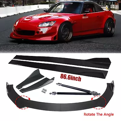 Carbon Fiber For Honda S2000 2000-2019 Front Bumper Spoiler+Side Skirt+Rear LipS • $149.99