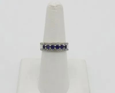 Zales  .40CT Sapphire And .20CT Cubic Zirconia 14KT  Anniversary Fine Ring • $279.99