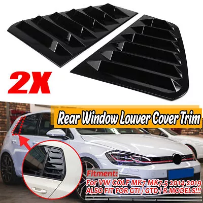 For VW Golf MK7 7.5 GTI 2014-2019 Quarter Glass Window Louver Vent Shade Cover • $26.99