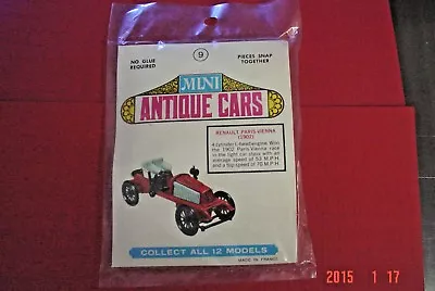 1902 Renault Model Kit Paris-Vienna Mini Antique Cars #9 Snap Kit France MISP • $3.83