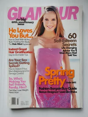 March 1999 GLAMOUR Magazine Heidi Klum Cher Sarah Thomas Nastassja Kinski Drew B • $29.99