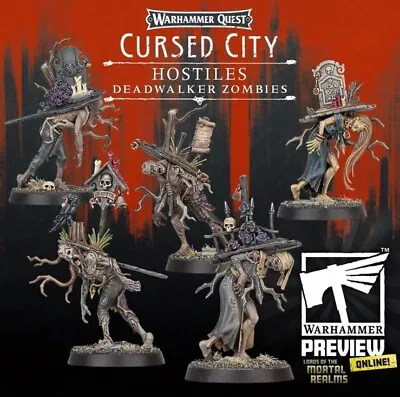 Deadwalker Zombie X 5 Zombies Cursed City Warhammer Quest Flesh-eater • £5.50