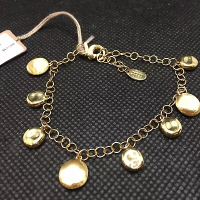 $1830 MARCO BICEGO 18K Jaipur Yellow Gold Polished And Engraved Charm Bracelet • $995