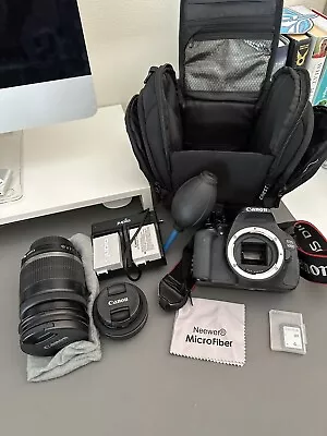 Canon EOS 600D Digital Camera (Black) W. EFS 24mm Lens & 18-300mm Lens + More • $900