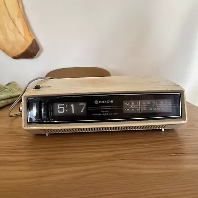 Hitachi KC-550 Retro Vintage Flip Clock Alarm Radio - Clock Motor Not Working • $25