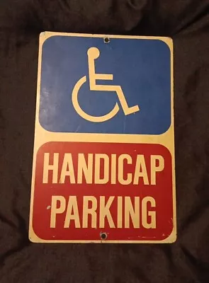 Vintage Handicap Parking Street Road Sign Metal • $49.99