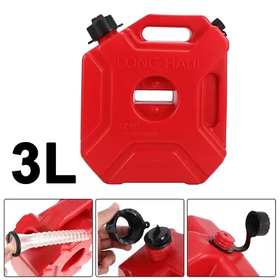 3L Spare Jerry Can Gas Plastic Car Fuel Tank Petrol For ATV UTV Motorcycle • $49.24