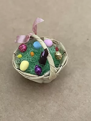 Miniature Dollhouse Easter Basket 1:12 Scale • $7