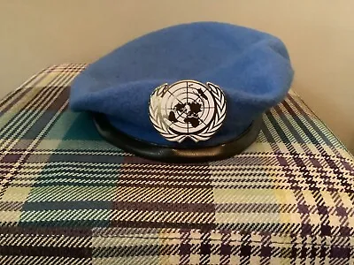 £28.52 • Buy UN Blue Beret With Metal Cap Badge