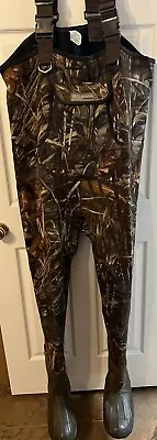 Columbia Wader Camo Insulated Bibs Hunting Size 11 Advantage Max 4 1000 60565 • $89.99