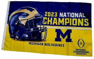 Michigan Wolverines 2023 Football National Champions 3x5FT DOUBLE SIDED PRINT • $19.95