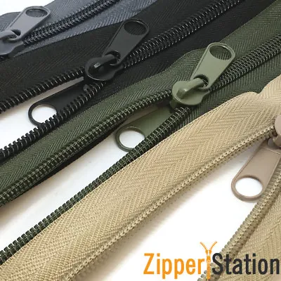 £7.15 • Buy #8 Heavy Duty Continuous Tent Zip, 2-way Twin Slider For Zipper (C8TWIN)