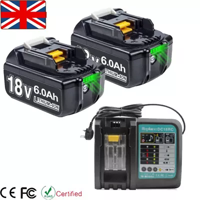 Li-ion Battery UK For Makita  18V 6.0Ah LXTBL1830 BL1840 BL1850 BL1860 / Charger • £21.89