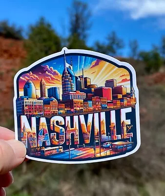 2  Nashville Sticker Decal Colorful Music City Travel Adventure Heritage • $3.50