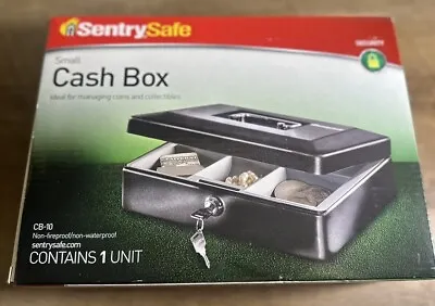 SentrySafe CB-10 Steel Cash Box With Key Lock 0.12 Cu. Ft. Fast Shipping • $24.99