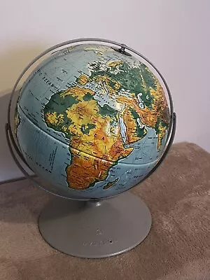 🧩Vintage NYSTROM Sculptural Raised Relief Classroom Globe 12 Inch MAP 4SR9379 • $75