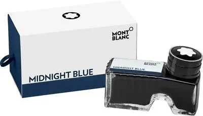 Montblanc Fountain Pen Ink Midnight Blue Ink Inkwell New In Box 60ml  128186 • $33.95