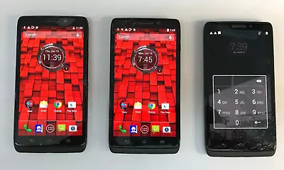 Lot Of 3 X Motorola Droid Maxx 16GB XT1080 UNLOCKED Verizon Smart Phones (READ • $24.40