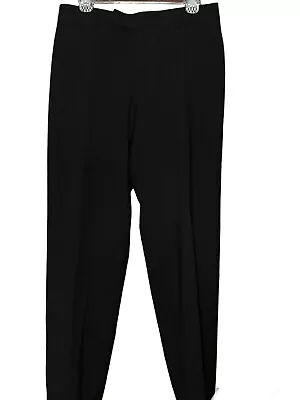 HUGO BOSS JAMES BROWN DRESS PANTS SLACKS TROUSERS BLACK WOOL 31 X 30 ALTERED • $40