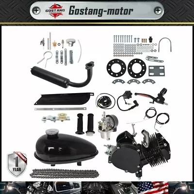 ✅80cc Bike Bicycle Motorized 2 Stroke Petrol Gas Motor Engine Kit Set • $96.17