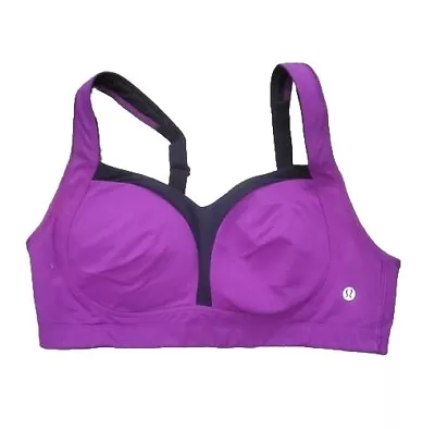 Lululemon Athletica Ta Ta Tamer Purple Black Athletic Sports Bra Size 36C • $20