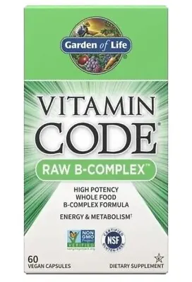 Lot Of 2 Garden Of Life Vitamin Code Raw B-Complex 60 Vegan Capsules Exp 02/25 • $39.99