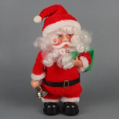 Vintage Santa Claus With Bell Figure Mechanical Toy NOT WORKING Plastic Face • $9.95