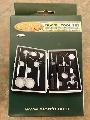STONFO TRAVEL TOOL SET For FLY TYING. 8 PREMIUM TOOLS W/ CASE. New MADE IN ITALY • $98.99