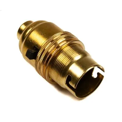 £4.59 • Buy Switched Lamp Holder Brass Bayonet Cap (BC) (B22d) 1/2  Screw Thread