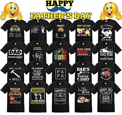 Father Day Mens T-Shirt Gift For Dad Birthday Father's Day Funny Tshirt Top Tee • £9.89