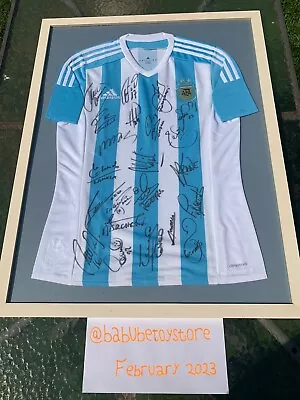 Original Signed T-shirt  ADIDAS Messi Mascherano Di Maria ARGENTINA Team ⭐️⭐️⭐️ • $2500