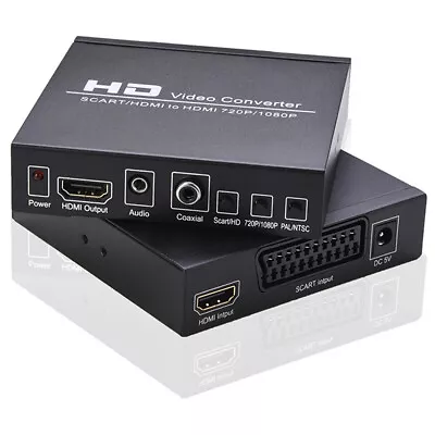 Scart/HDMI To HDMI 720P/1080P HD Video Converter Adapter For PS2 PS3 GameConsole • $37.34