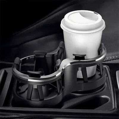 Black ABS Car Center Console Dual Cup Holder Drinking Bottle Holder Adjustable • $26.90