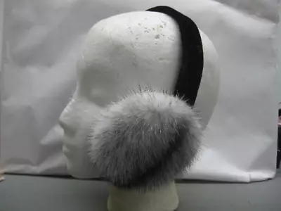 BLACK CROSS  COLOR MINK EARMUFFS With VELVET  Band Finest Skins Great Prices  • $54.99