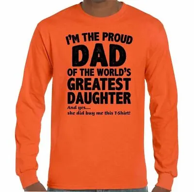 $12.38 • Buy Proud Dad Daughter Mens Funny Father's Day T-Shirt Birthday 40th 50th 60th 30th